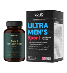 “Recovery & Balance Sport” Set  Multivitamin Ultra Men's Sport 90 caps + Reishi Mushroom 1000 mg - 60 vegcaps