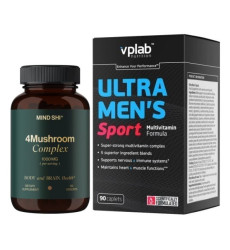 Набір «Енергія та витривалість Sport» Multivitamin Ultra Men's Sport 90 капсул плюс 4Mushroom Complex 1000мг 60 капсул