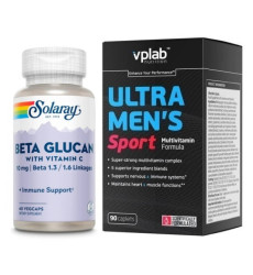 “Protective Resource Sport” Set Set  Multivitamin Ultra Men's Sport 90 caps + Beta Glucan with Vitamin C 10mg - 60 vcaps