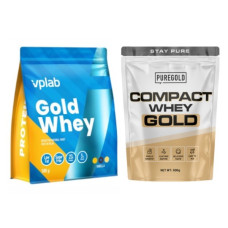 Набір "Протеїнове різноманіття" - Compact Whey Gold - 500г Strawberry Ice Cream плюс Gold Whey - 500г Vanilla