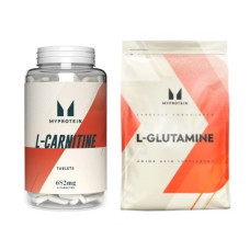 Набір "Енергія та витривалість" - L-Carnitine 180 tabs плюс Glutamine 500г