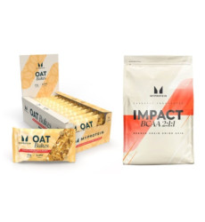 "Strength and Flavor" Set - Protein Brownie 12x75g White Chocolate plus BCAA 2-1-1 Essential 500g