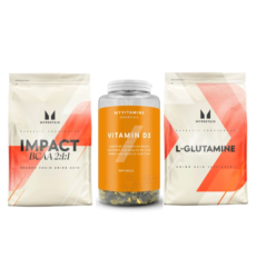 Набор "Активный баланс" -  BCAA 2-1-1 Essential - 500г плюс Glutamine 500г плюс Vitamin D3 180caps