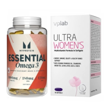 Набір "Здоров’я щодня для жінок" - Ultra Women's Multivitamin 90 капсул ПЛЮС Essential Omega 3 90 капсул