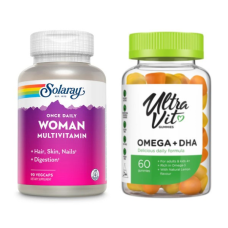 Набір "Базовий комплекс для жінок" - Once Daily Woman Multi-Vitamin 90 vcaps ПЛЮС Omega 3 + DHA 60 gummies