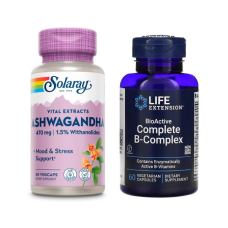 Набір "Антистрес та енергія для чоловіків" - Ashwaganda Root Extract 470mg - 60vcaps ПЛЮС BioActive Complete B-Complex - 60 vcaps