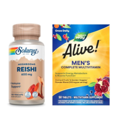 Set "For Active Men" - Men's Complete Multivitamin - 50 tabs PLUS Reishi Mushroom 600 mg - 100 ct