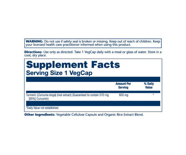 Turmeric Root Extract One 600mg - 30 vcaps