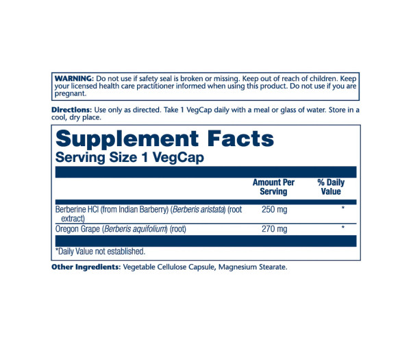 Berberine with Oregon Grape - 60 vcaps