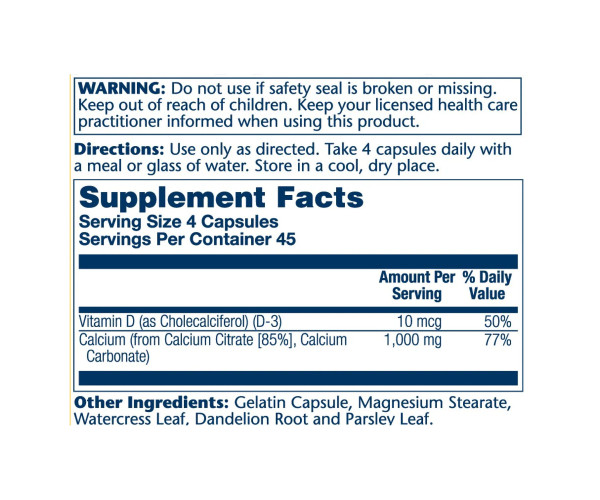 Calcium Citrate w/Vit D-3 1000mg - 180 caps