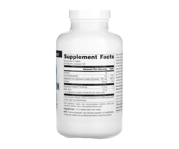 Magnesium Malate 1250mg - 360 tabs