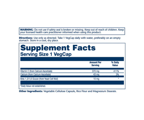 Beta Glucan with Vitamin C 10mg - 60 vcaps