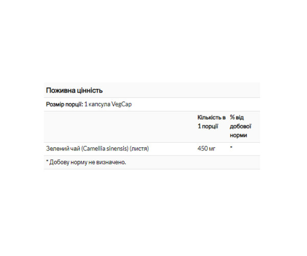 Green Tea Leaf 450mg - 100 vcaps