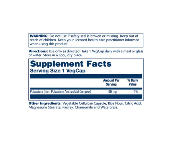 Potassium 99mg - 100 vcaps