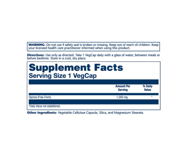 Glycine Free Form 1000mg - 60 vcaps