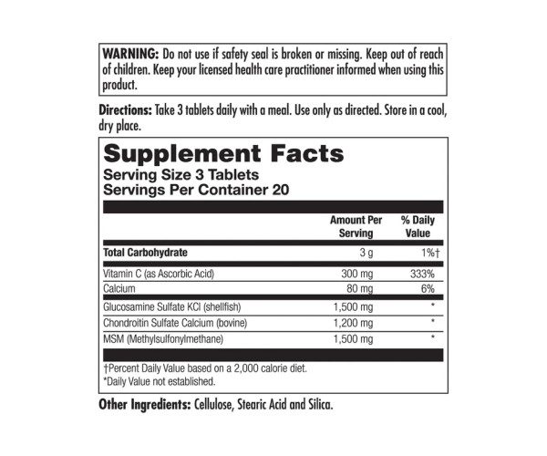 Glucosamine Chondroitin MSM - 60 tabs