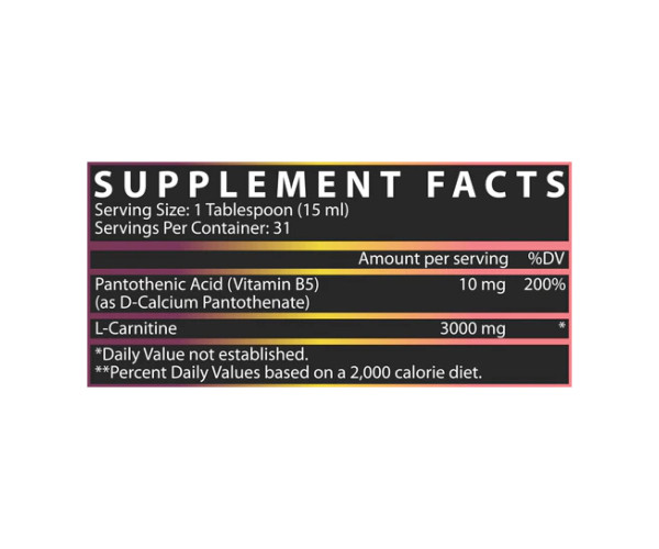 Liquid L-Carnitine 3000 - 465 ml Passionfruit Guava