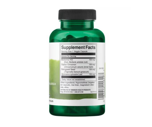 Berberine Complex with Cinnamon Gymnema & Fenugreek - 90 vcaps