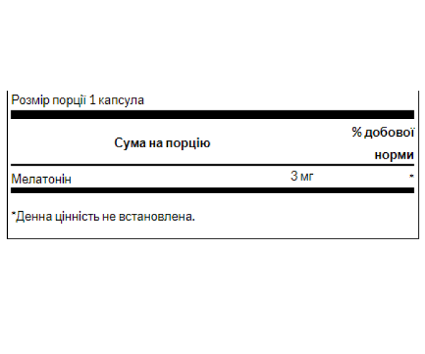Melatonin 3 mg - 60 caps