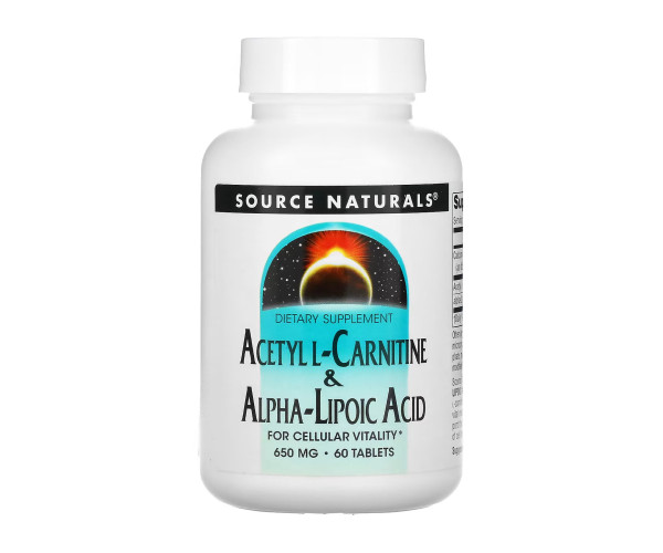 Acetyl L-Carnitine & Alpha-Lipoic Acid 650mg - 60 tabs