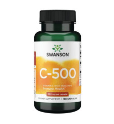Vitamin C with Rose Hips 500 mg - 100 caps