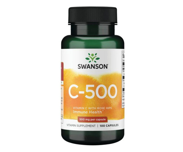 Vitamin C with Rose Hips 500 mg - 100 caps