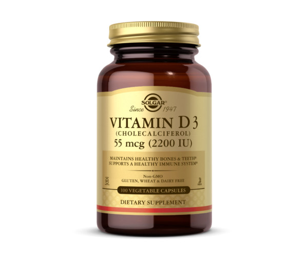 Vitamin D3 (Cholecalciferol) 55 mcg (2200 IU) - 100 vcaps