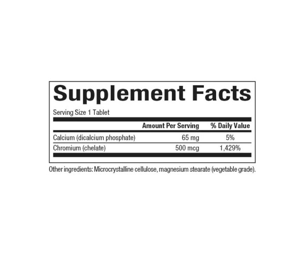 Chromium GTF Chelate 500mcg - 90 tabs