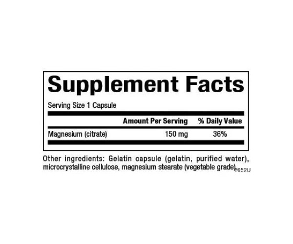 Magnesium Citrate 150mg - 180 caps