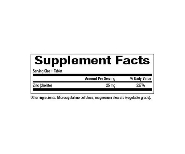 Zinc Chelate 25mg - 90 tabs