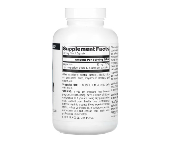 Magnesium Citrate 133mg - 180 caps