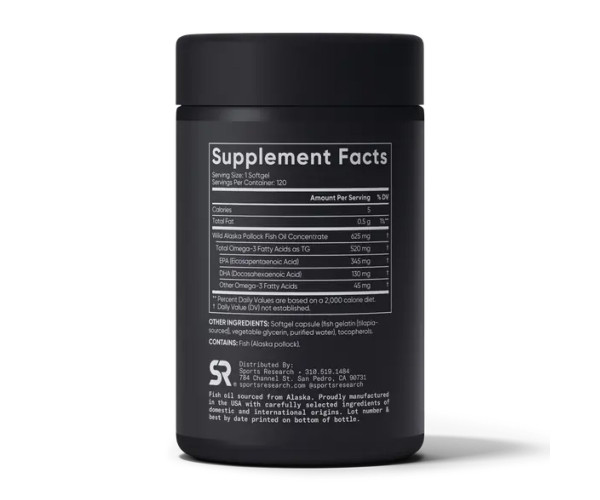 Omega-3 Fish Oil Alaska 625mg - 120 mini softgels