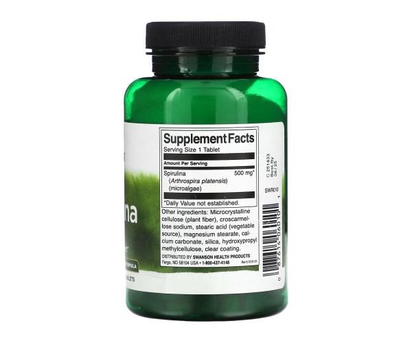 Spirulina 500mg - 180 tabs