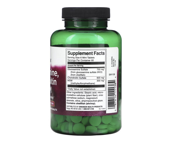 Glucosamine, Chondroitin & Msm Mini Tabs - 360 tabs