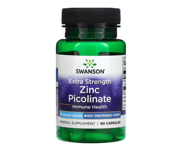 Extra Strength Zinc Picolinate Body Preferred Form 50mg - 60 caps