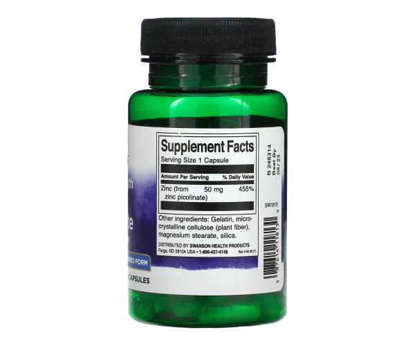Extra Strength Zinc Picolinate Body Preferred Form 50mg - 60 caps
