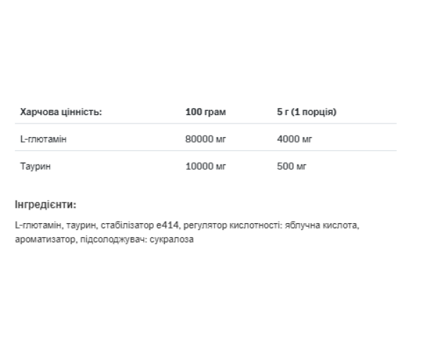 Glutamine Recovery Amino - 250g Oranje