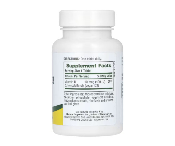 Vitamin D3 400IU - 90 tabs