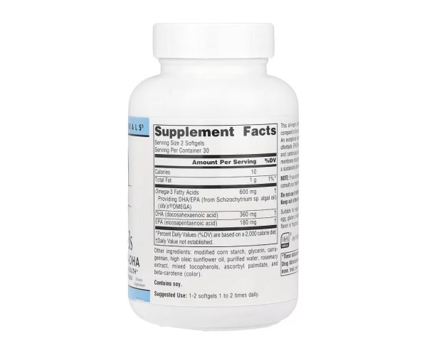 Vegan Omega-3s EPA-DHA 300mg - 60 softgels