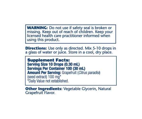 Grapefruit Seed Extract 100mg - 30ml