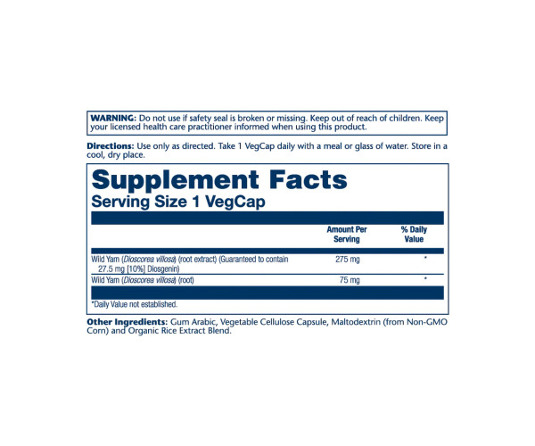 Wild Yam Root Extract 275mg - 60 vcaps