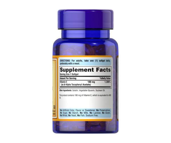 Vitamin E-400 IU - 50 softgels