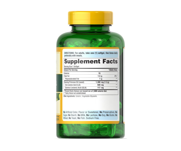 Evening Primrose Oil 1300 mg with GLA - 120 softgels