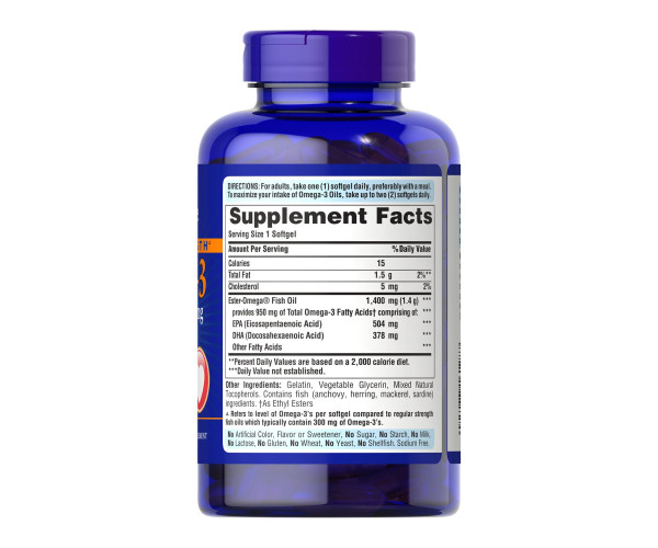 Triple Strength Omega-3 Fish Oil 1400 mg (950 mg Active Omega-3) - 120 softgels