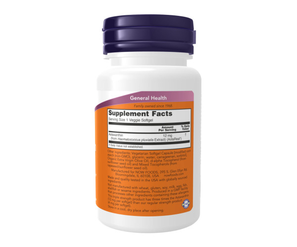 Astaxanthin 12 mg Triple Strength - 60 softgels