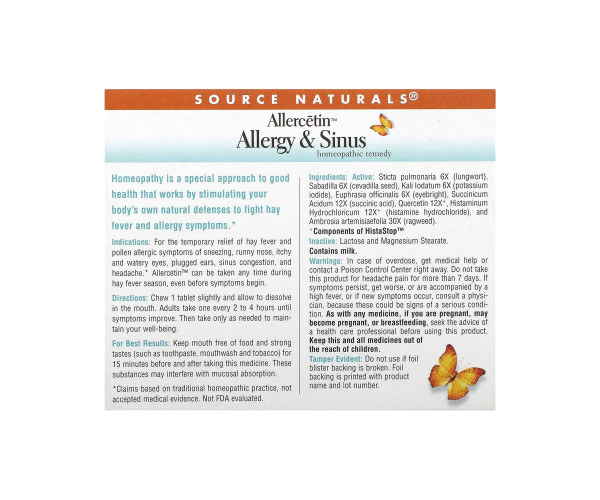 Allercetin™ Allergy & Sinus - 48 tabs