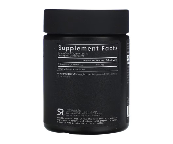 NAC - N-Acetyl-L-Cysteine 600mg - 90 vcaps