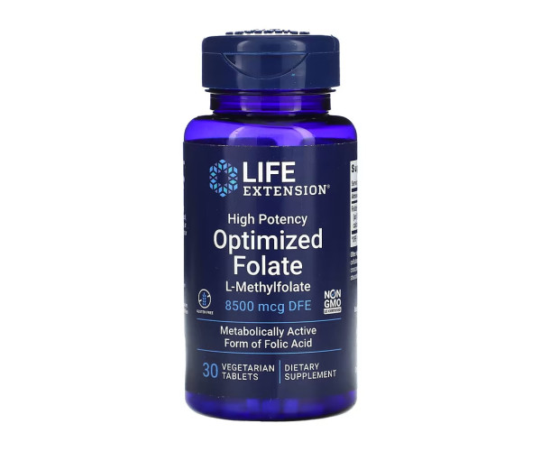 High Potency Optimized Folate 8500 mcg DFE - 30 tabs