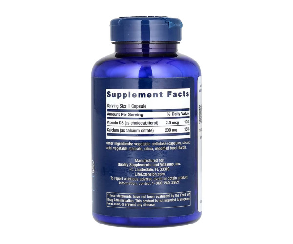 Calcium Citrate with Vitamin D - 200 caps