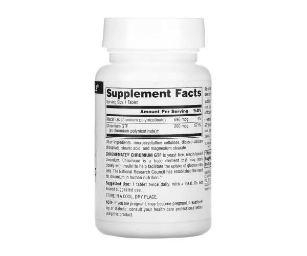 ChromeMate® Chromium GTF 200 mcg, Yeast Free - 240 tabs